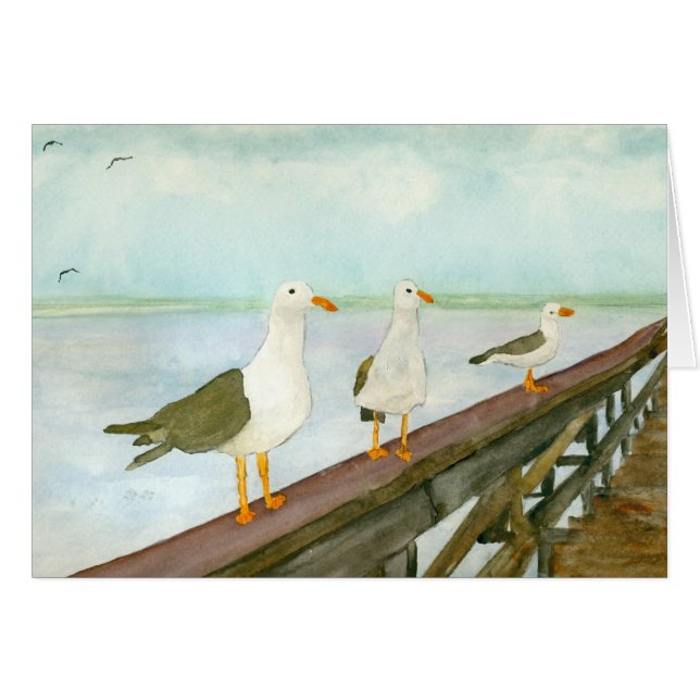 Seagull Watercolor (Front Horizontal)