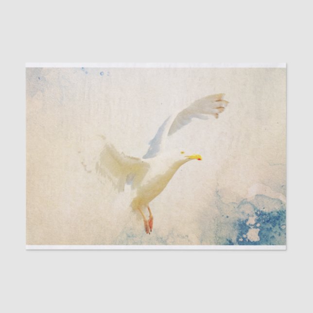 Seagull Watercolor Tissue Paper (Front)
