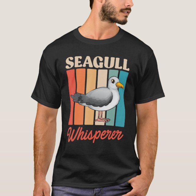 Seagull Whisperer Bird  Sea Birds Seagull Whispere T-Shirt (Front)