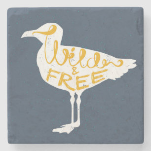 Seagull Wild And Free Stone Coaster