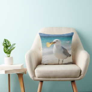 Seagull with a Potato Chip Cushion