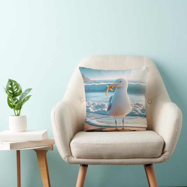 Seagull With French Fries Cushion (Chair)