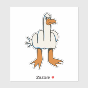 SEAGULL WITH MIDDLE FINGER BODY 