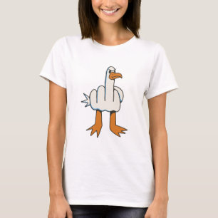 SEAGULL WITH MIDDLE FINGER BODY  T-Shirt