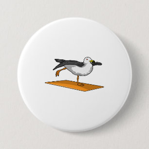 Seagull Yoga Meditation Fitness 7.5 Cm Round Badge