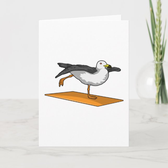 Seagull Yoga Meditation Fitness Card (Front)