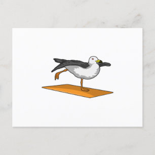Seagull Yoga Meditation Fitness Postcard