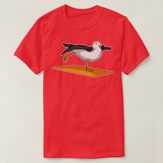Seagull Yoga Meditation Fitness T-Shirt (Design Front)