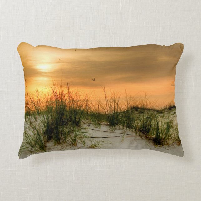 Seagulls at Sunrise Decorative Cushion (Front)