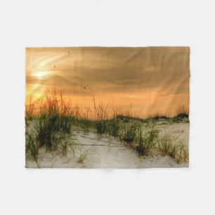 Seagulls at Sunrise Fleece Blanket