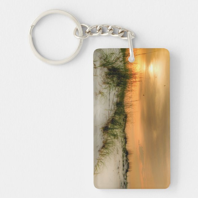 Seagulls at Sunrise Key Ring (Front)