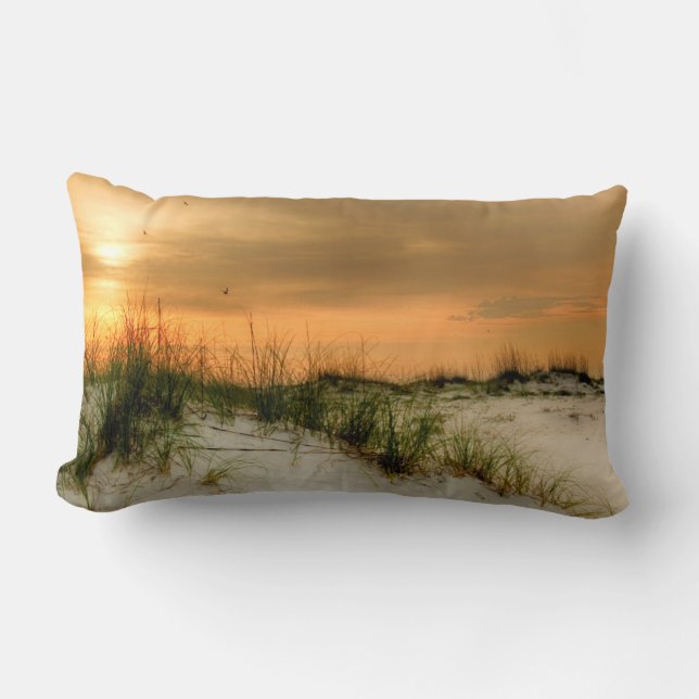 Seagulls at Sunrise Lumbar Cushion (Front)
