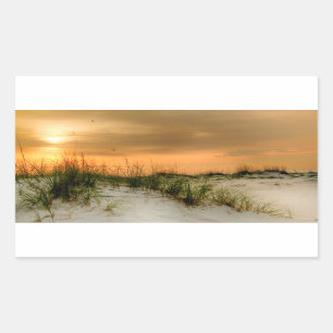 Seagulls at Sunrise Rectangular Sticker