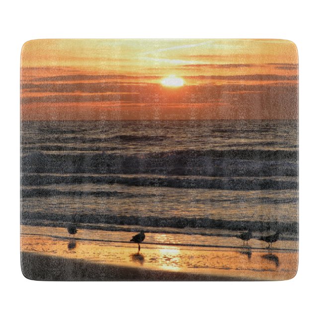 Seagulls at Sunset Cutting Board (Front)
