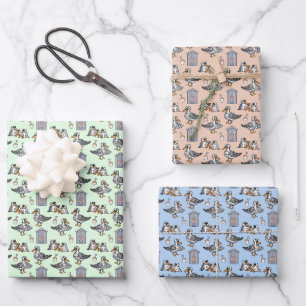 Seagulls at The Beach Hut Wrapping Paper Sheet