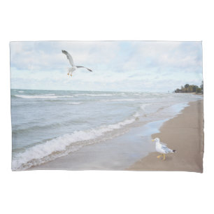 Seagulls at the Beach Pillowcase