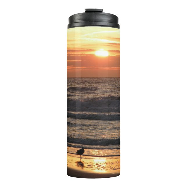 Seagulls by the Sea at Sunset  Thermal Tumbler (Front)