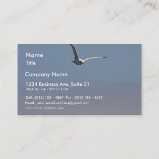 Seagulls Clouds Sky Business Card