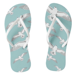 Seagulls Galore Flip Flops