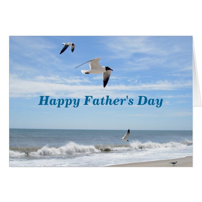 Seagulls Happy Father's Day Card (Front Horizontal)