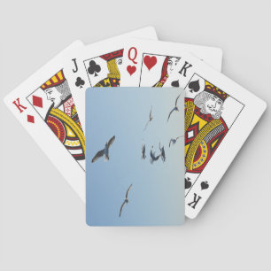 Seagulls in Flight Coastal Wildlife Ocean Bird Playing Cards