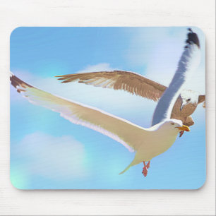 Seagulls in Flight Mouse Pad