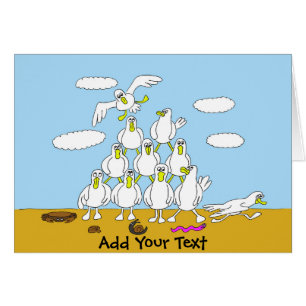 Seagulls In Formation Cartoon