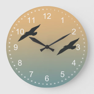 Seagulls Large Clock
