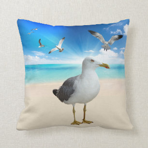Seagulls on a Beach Cushion