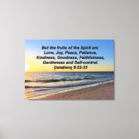 SEAGULLS ON THE SUNRISE GALATIANS 5 CANVAS PRINT
