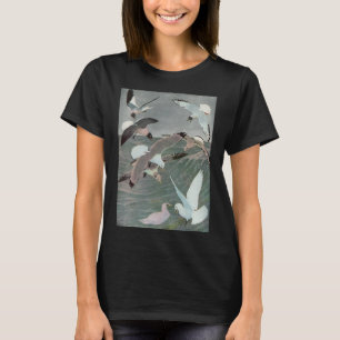 Seagulls Over Ocean Waves by Louis Agassiz Fuertes T-Shirt