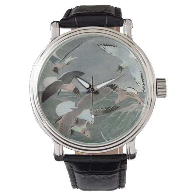Seagulls Over Ocean Waves by Louis Agassiz Fuertes Watch (Front)