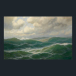Seagulls Over Waves by Max Jensen Poster<br><div class="desc">This is a print of the vintage oil on canvass seascape painting "Seagulls Over Waves" by Max Jensen</div>