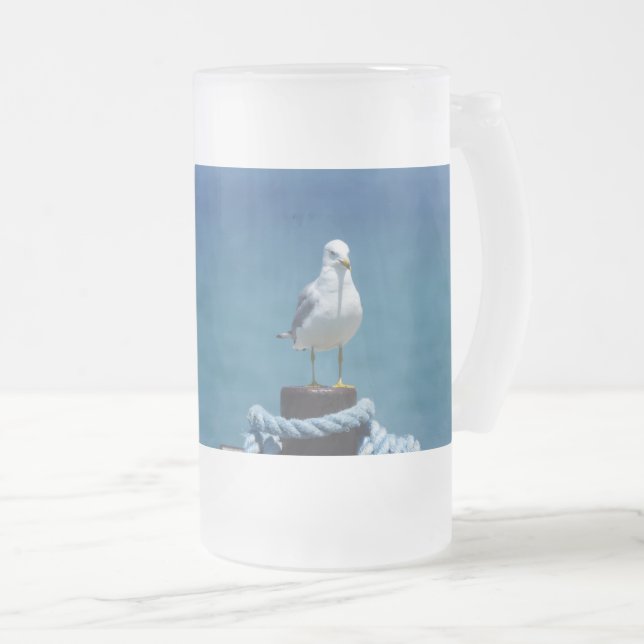 Seagulls Paradise At Mackinac Frosted Mug (Front Right)