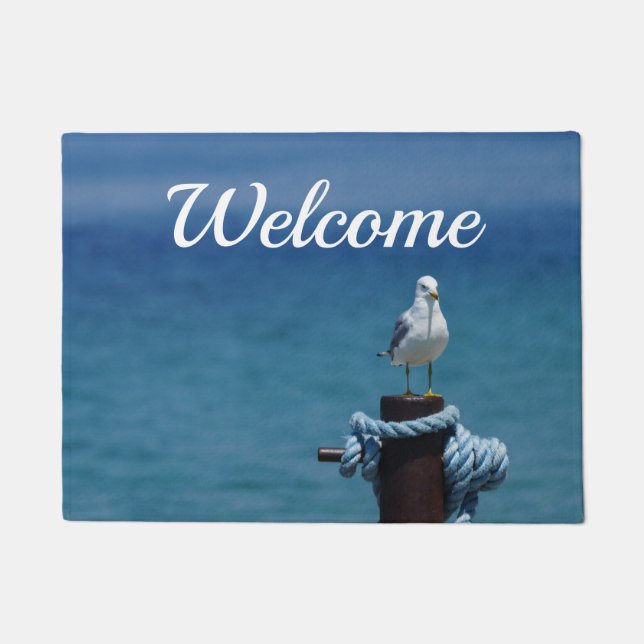 Seagulls Paradise At Mackinac Welcome Doormat (Front)