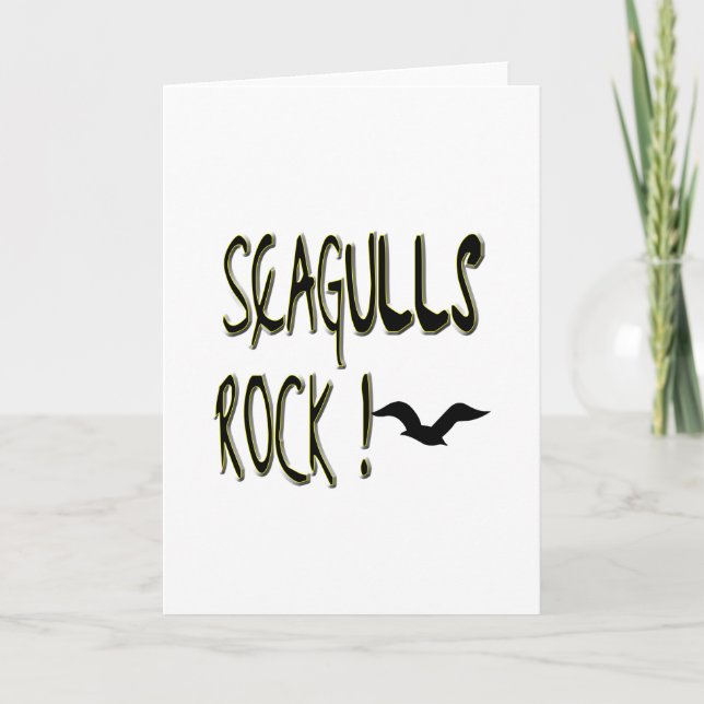 Seagulls Rock! Greeting Card (Front)