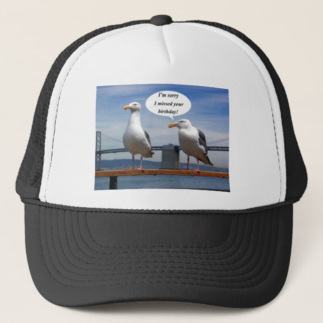 seagulls talking trucker hat (Front)