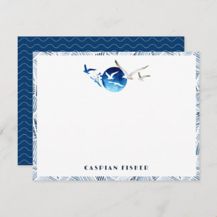 Seagulls Watercolor Stationery Note Card