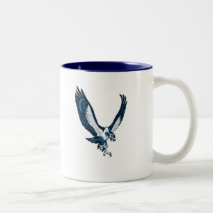 Seahawk, UNCW SWIMMING Two-Tone Coffee Mug
