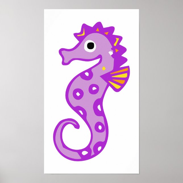 seahorse-313946 CARTOON CUTE seahorse fish ocean a Poster (Front)