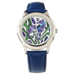 Seahorse Abstract Art Watch