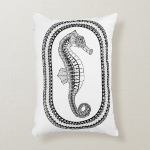 Seahorse Adult Colouring Pillow