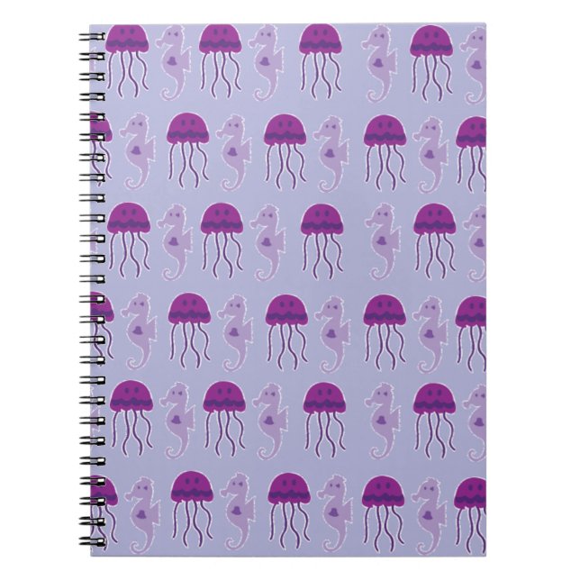 Seahorse and Jellyfish Notebook (Front)