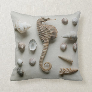 Seahorse And Shells Cushion