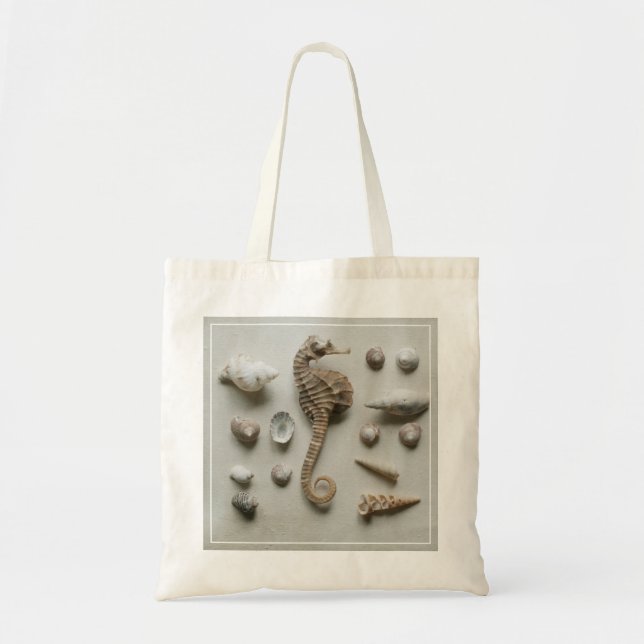 Seahorse And Shells Tote Bag (Front)