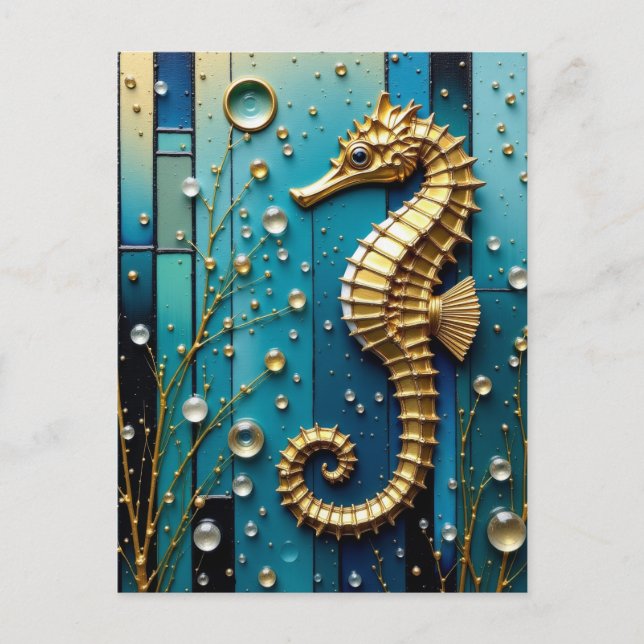 Seahorse art postcard (Front)