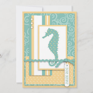 Seahorse Baby Invitation