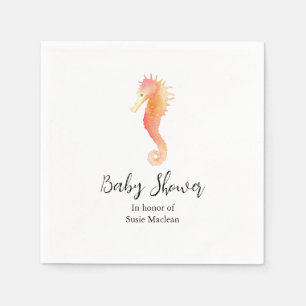 Seahorse Baby Shower Napkin