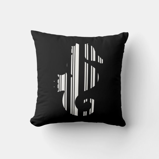 SEAHORSE BAR CODE Fish Barcode Pattern Design Cushion (Front)