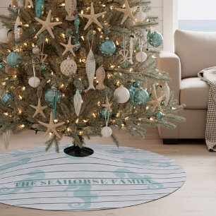 Seahorse Beach House Christmas Tree Skirt